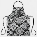 Search for simple design aprons Black and white