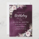 Search for dusty pink birthday invitations Botanical