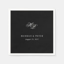 Search for monogram wedding napkins Script calligraphy
