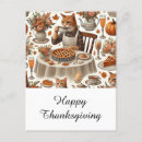 Search for thanksgiving cat postcards Fall