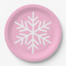 Search for pink snowflake plates White