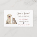 Search for dog boarding business cards Cat sitter