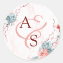Search for coral and grey wedding stickers Elegant