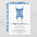 Recherche de royal blue bridal shower invitations Moderne