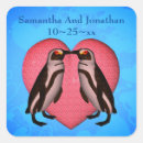 Search for penguins wedding stickers Heart