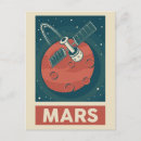 Recherche de planète mars cartes postales Vintage
