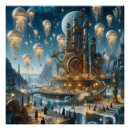 Recherche de ville futuriste posters Steampunk