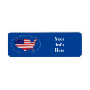 Search for map return address labels America