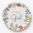Search for fall baby shower plates Floral