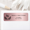 Search for pink monogram return address labels Dusty rose