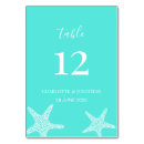 Search for starfish table wedding table cards Tropical
