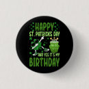 Search for st patricks day birthday buttons Happy
