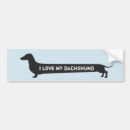 Search for dog silhouette bumper stickers Dachshund