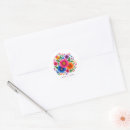 Search for mexican folk art stickers Colourful flowers