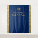 Search for star of david on blue background Bar mitzvah