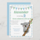 Search for koala bear birthday invitations Australia