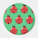 Recherche de coccinelle rouge magnets Points noirs