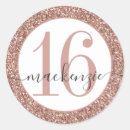 Search for glitter rose stickers Sweet 16
