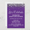 Search for purple and silver invitations For her