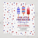 Search for red white and blue birthday invitations Summer