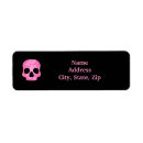 Search for cute skull return address labels Pink