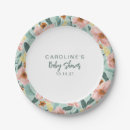 Search for blush and sage plates Baby shower