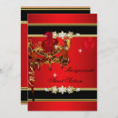 Search for red gold sweet 16 invitations Masquerade