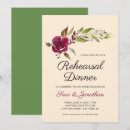 Search for marsala rehearsal dinner invitations Floral