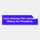 Search for woman president bumper stickers Clinton