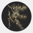 Search for pine trees round stickers Gold