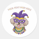 Search for fat dog stickers Mardi gras