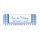 Search for gingham return address labels Plaid pattern