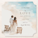 Search for beach wedding coasters Bride and groom