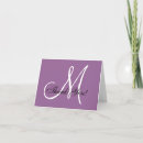 Recherche de purple wedding thank you cards Monogramme