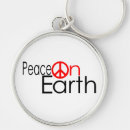 Search for peace on earth keychains World