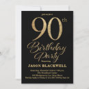 Search for 90th invitations Glitter
