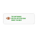 Search for football return address labels Sports