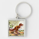 Search for dinosaurs square keychains Tyrannosaurus