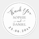 Search for black thank you wedding stickers Elegant typography