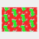 Search for t rex christmas wrapping paper Cartoon