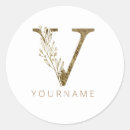 Search for v monogram stickers Gold