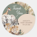 Search for baby shower safari stickers Wild one