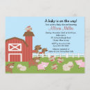 Search for barnyard animals baby shower invitations Neutral