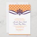 Search for orange and plum invitations Bride