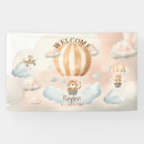 Search for hot air balloon banners First birthday party