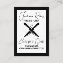 Recherche de chef restaurant cartes visite Couteau