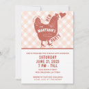 Search for chicken party invitations Gingham