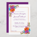 Search for purple and turquoise wedding invitations Floral