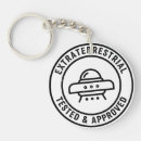 Search for conspiracy keychains Flying saucer