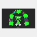 Search for clovers rectangle stickers Four leaf clovers